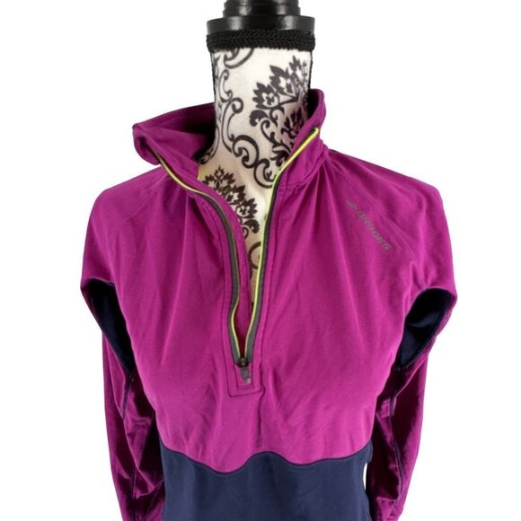 Brooks Drilayer Technology pullover stretch Color Block 1/4 Zip Size Medium - Picture 11 of 14